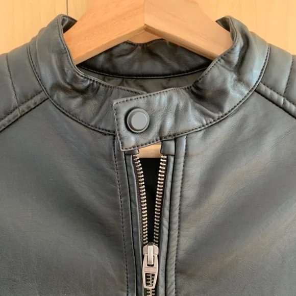 ZARA Boys Faux Leather Jacket Size 11-12 - Picture 4 of 9